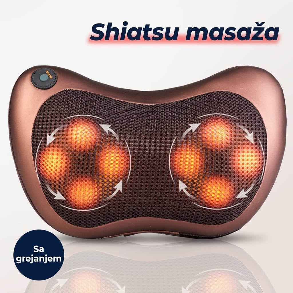 Shiatsu masažni jastuk sa grejanjem